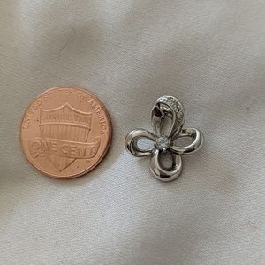 14k solid white gold pendant